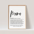 Mama Definition Poster Personalisiert Mutter Namen Mama Geschenk Muttertagsgeschenk