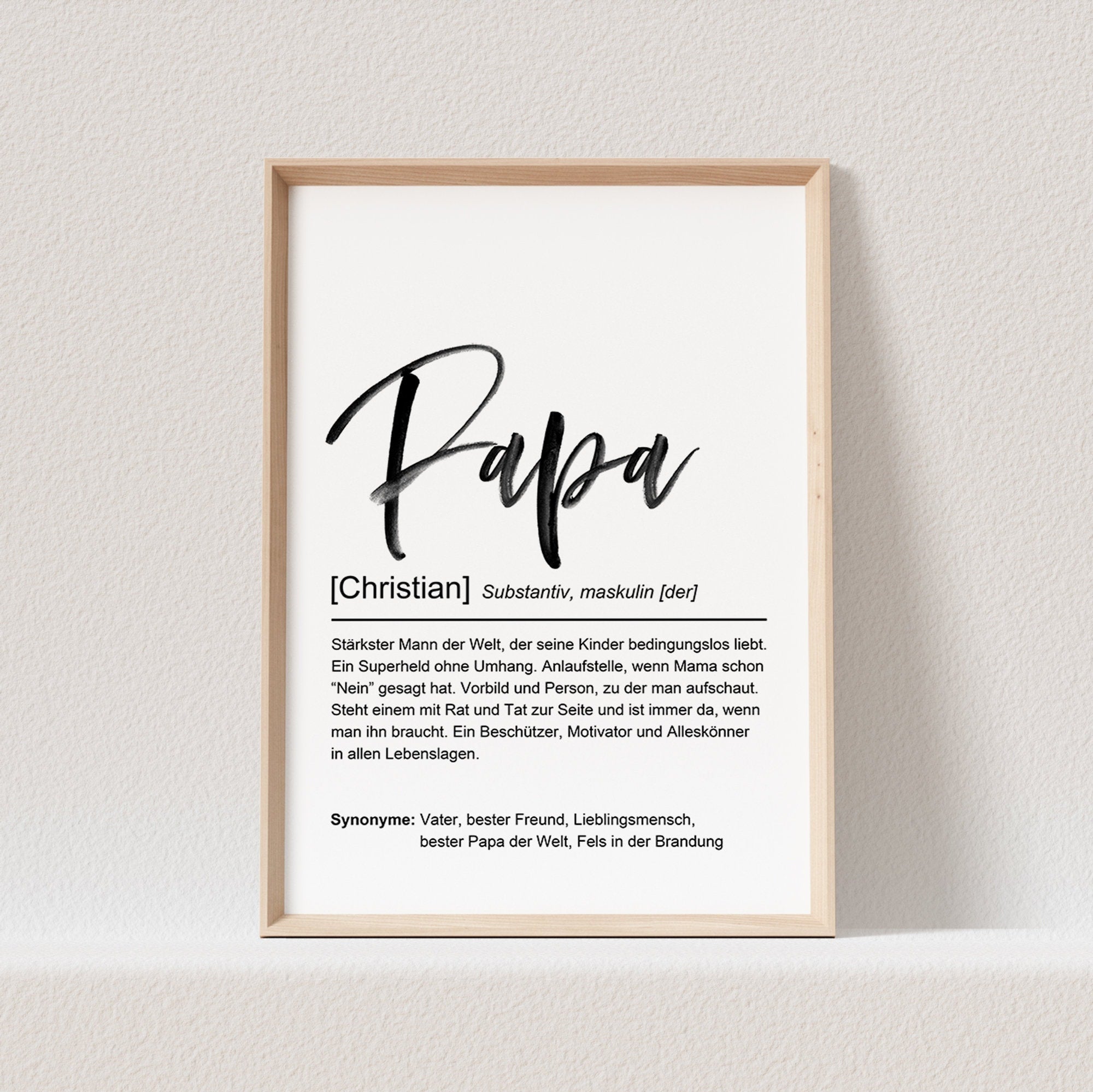 ERNESTINE Personalisierter TouchStift – Gravur 'Papi Je T'aime', Geschenk Für Papa