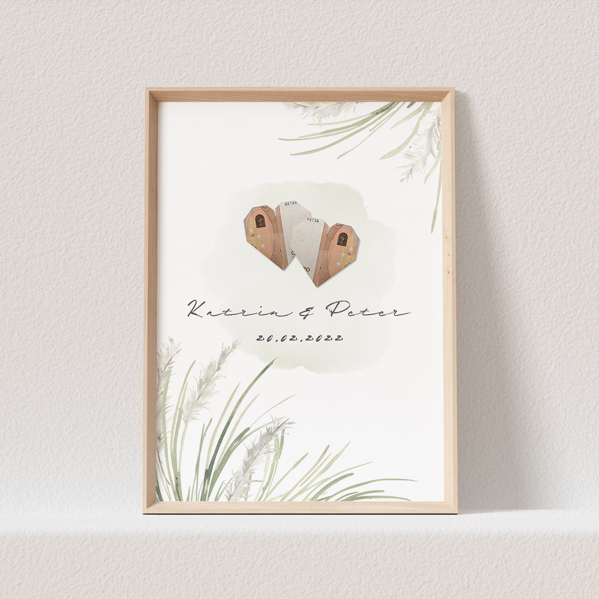 Geldgeschenk Hochzeit Poster Auto Just Married Personalisierbar Hochzeitsposter Hochzeitsgeschenk