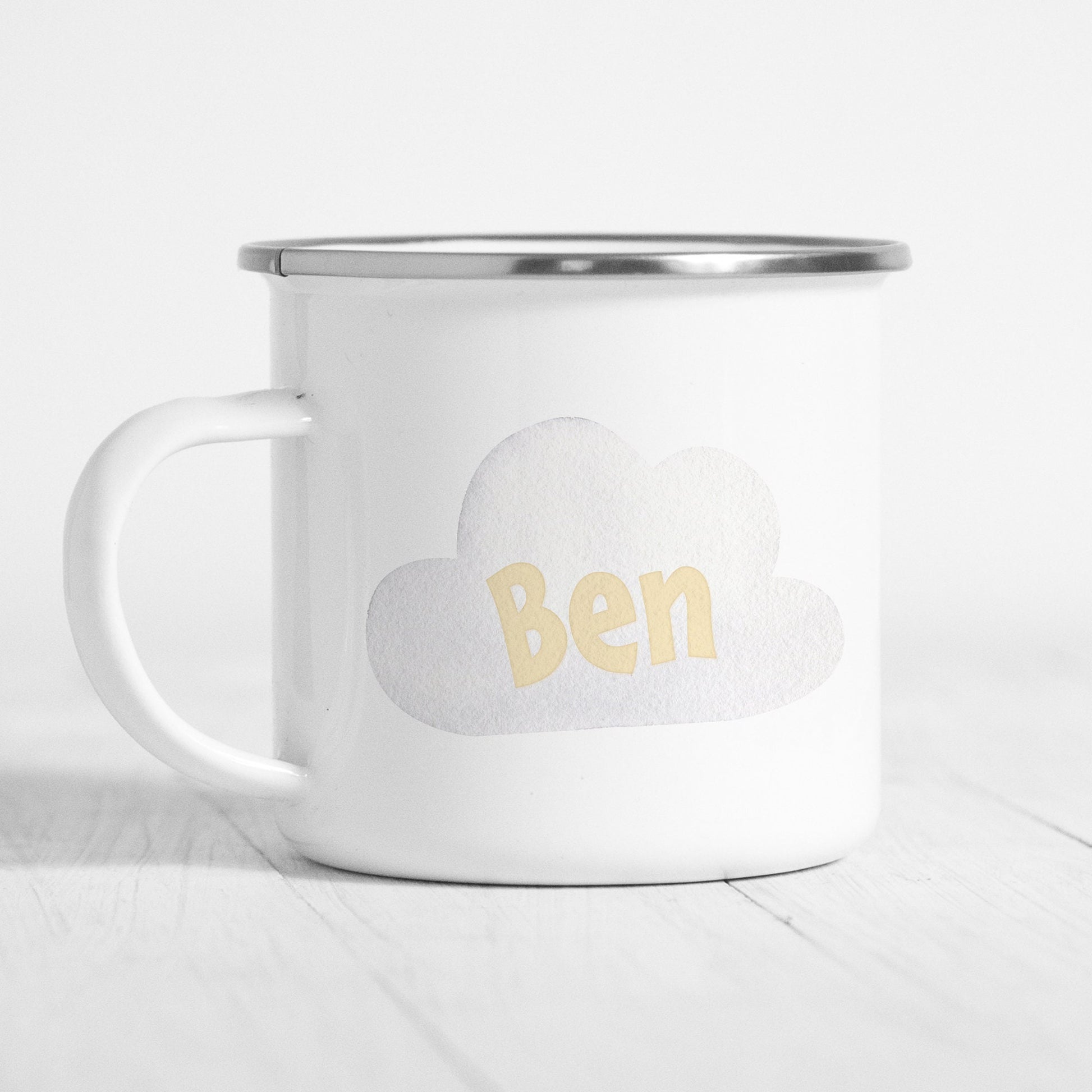 Emaille Tasse Kinder Personalisiert Kranwagen Fahrzeugkran Mobilkran Baufahrzeug Baustelle Kinderbecher Namensgeschenk