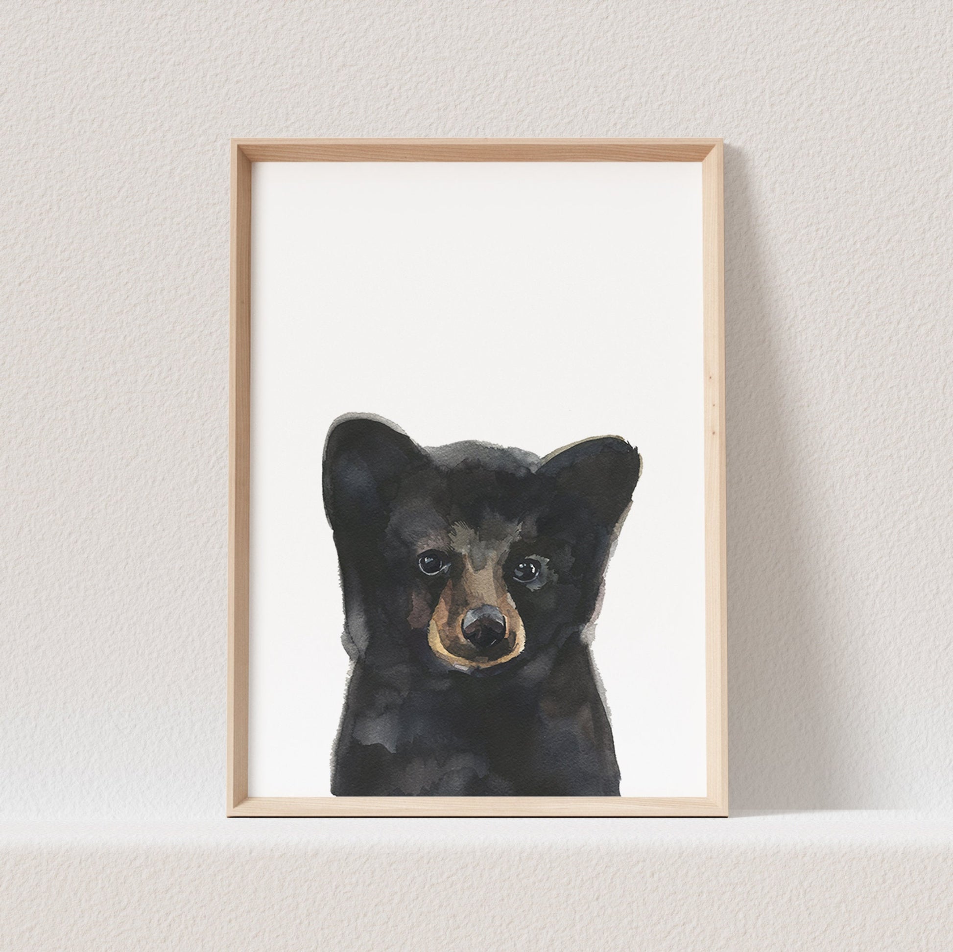 Kinderzimmer Poster Bär Braunbär Baby Waldtiere Tiere Babyzimmer Bild Geschenk