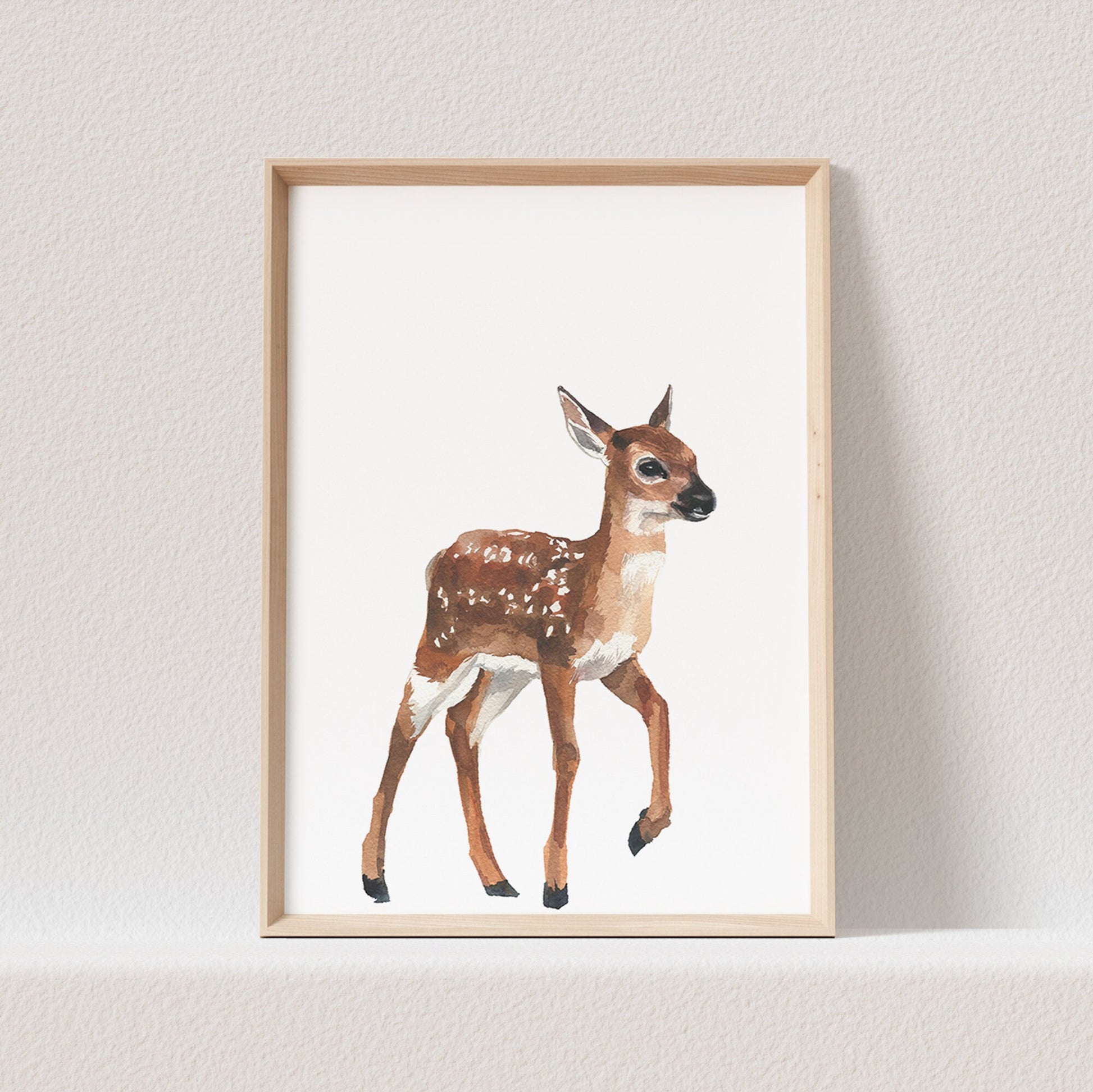 Kinderzimmer Poster Reh Rekitz Baby Waldtiere Tiere Babyzimmer Bild Geschenk