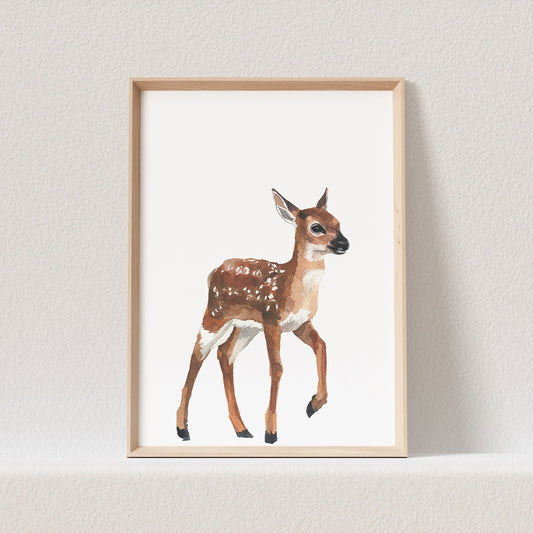 Kinderzimmer Poster Reh Rekitz Baby Waldtiere Tiere Babyzimmer Bild Geschenk