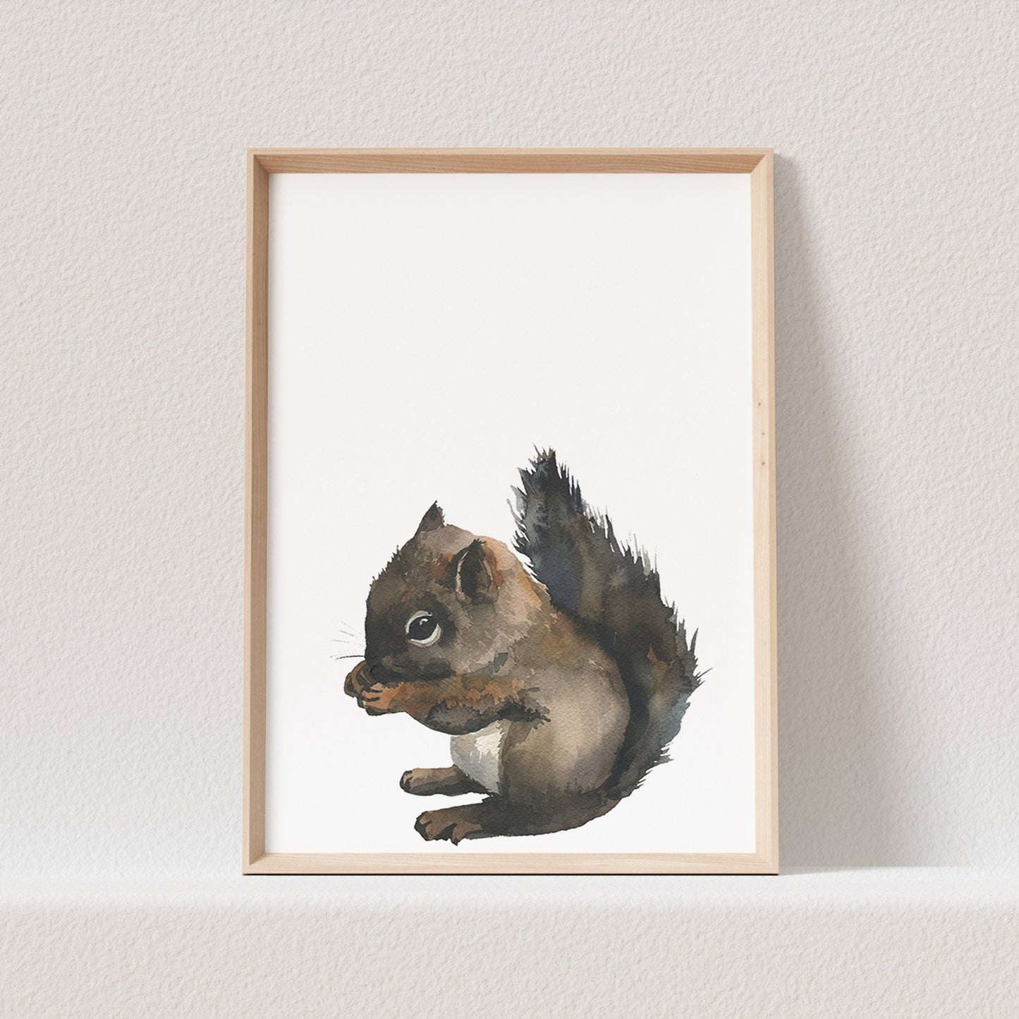 Kinderzimmer Poster Eichhörnchen Baby Waldtiere Tiere Babyzimmer Bild Geschenk