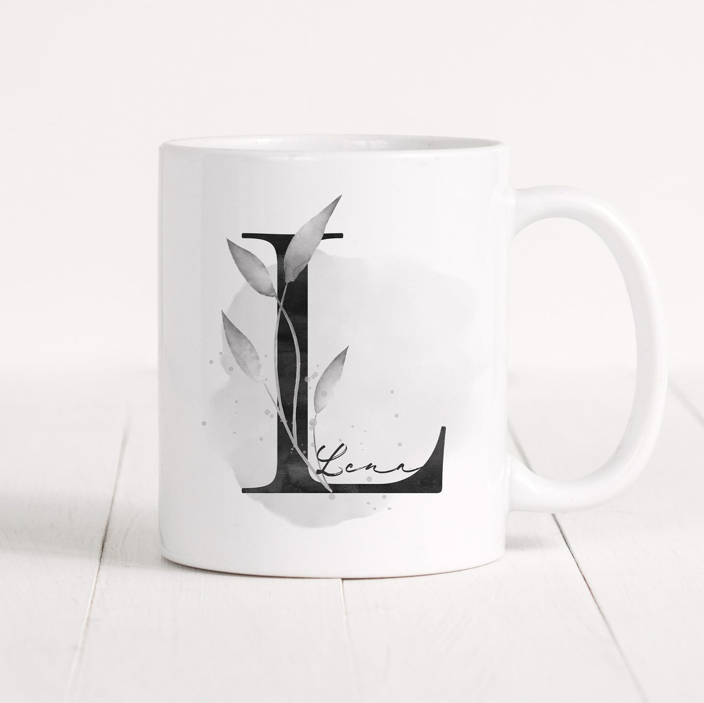 Tasse Personalisiert Namenstasse Buchstabentasse Buchstabe Name Blumen Floral Namensgeschenk