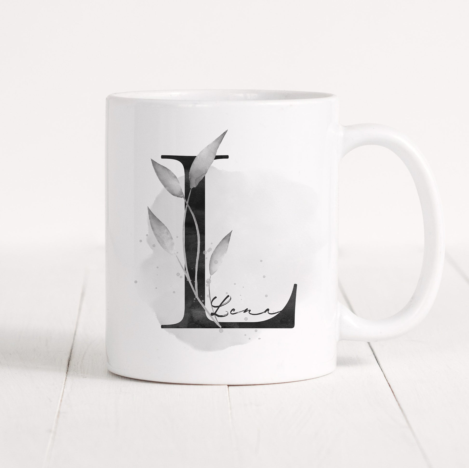 Tasse Personalisiert Namenstasse Buchstabentasse Buchstabe Name Blumen Floral Namensgeschenk