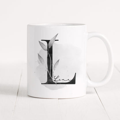 Tasse Personalisiert Namenstasse Buchstabentasse Buchstabe Name Blumen Floral Namensgeschenk