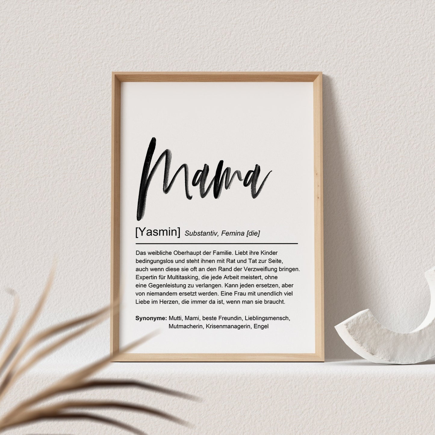 Mama Definition Poster Personalisiert Mutter Namen Mama Geschenk Muttertagsgeschenk