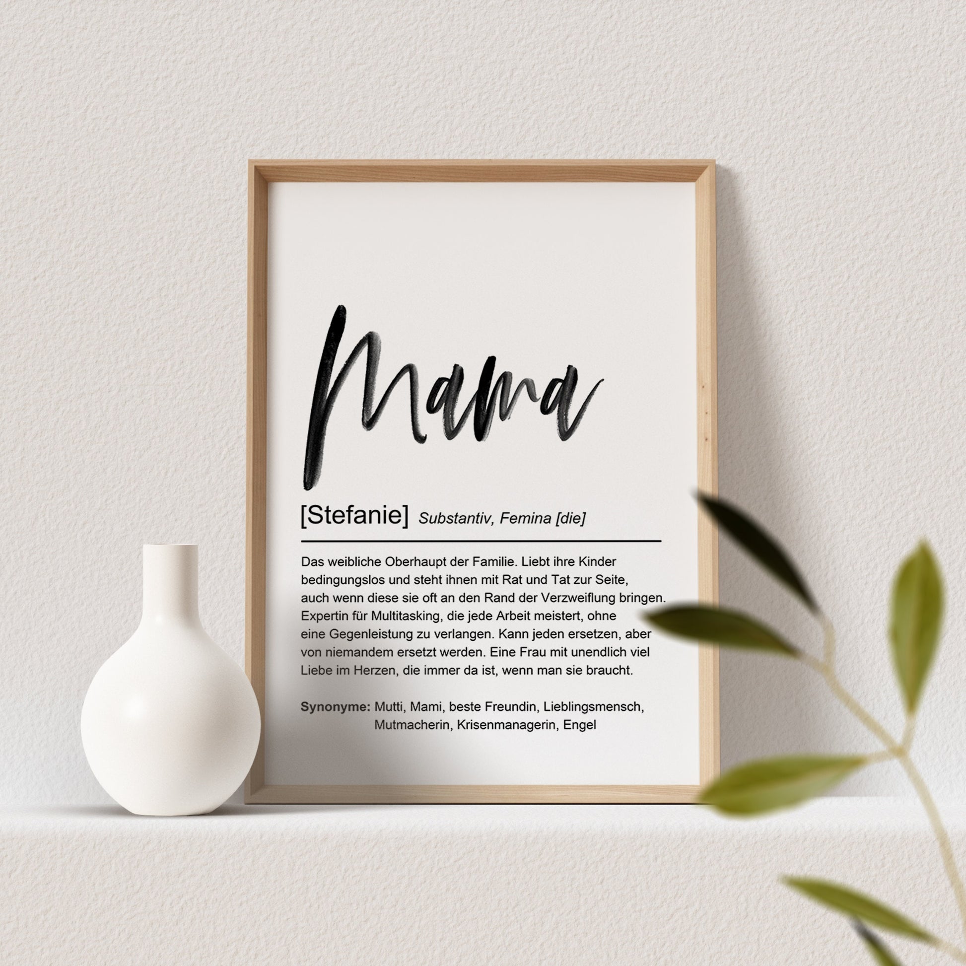 Mama Definition Poster Personalisiert Mutter Namen Mama Geschenk Muttertagsgeschenk