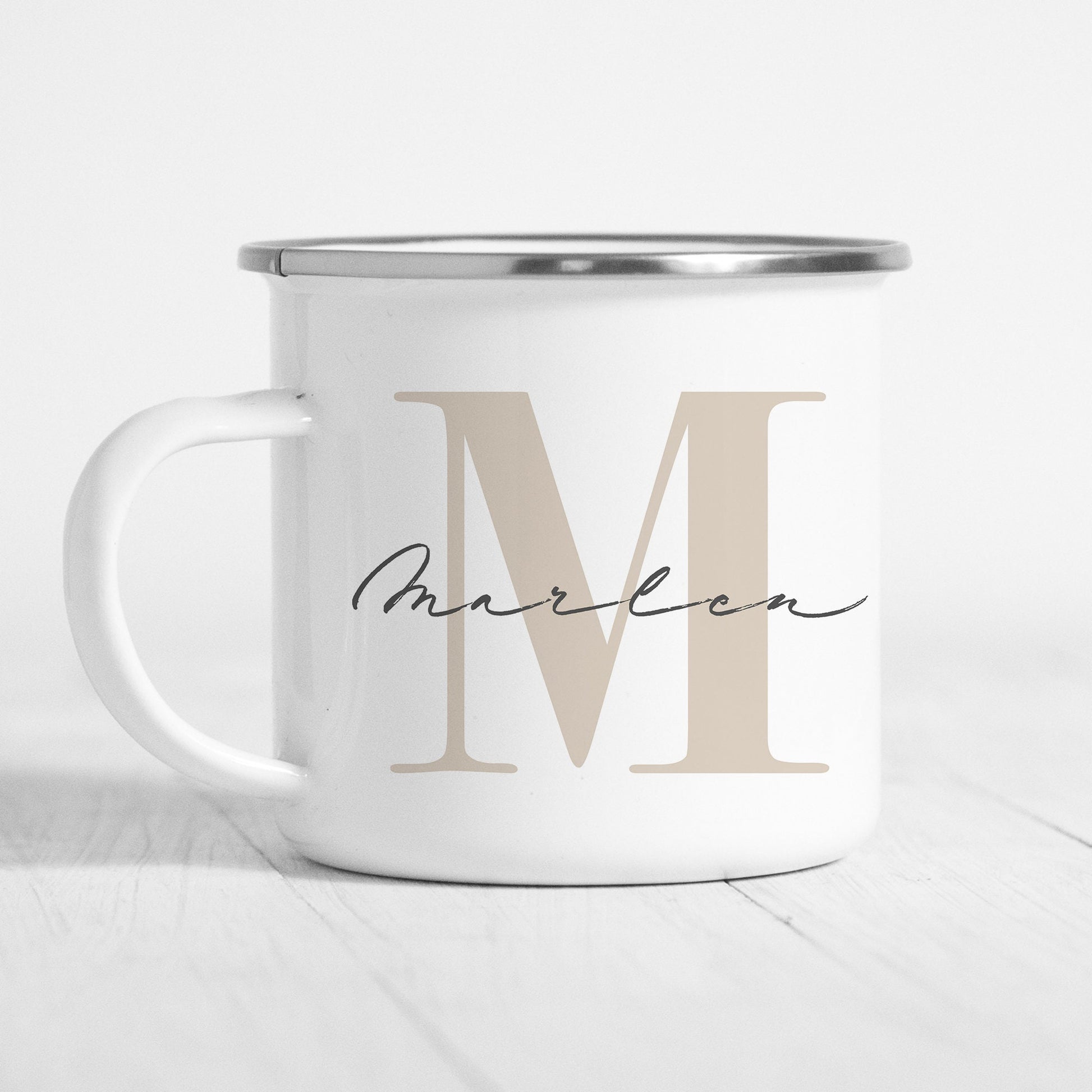 Buchstabentasse Personalisiert Emaille Tasse Buchstabe Name Namenstasse Namensgeschenk