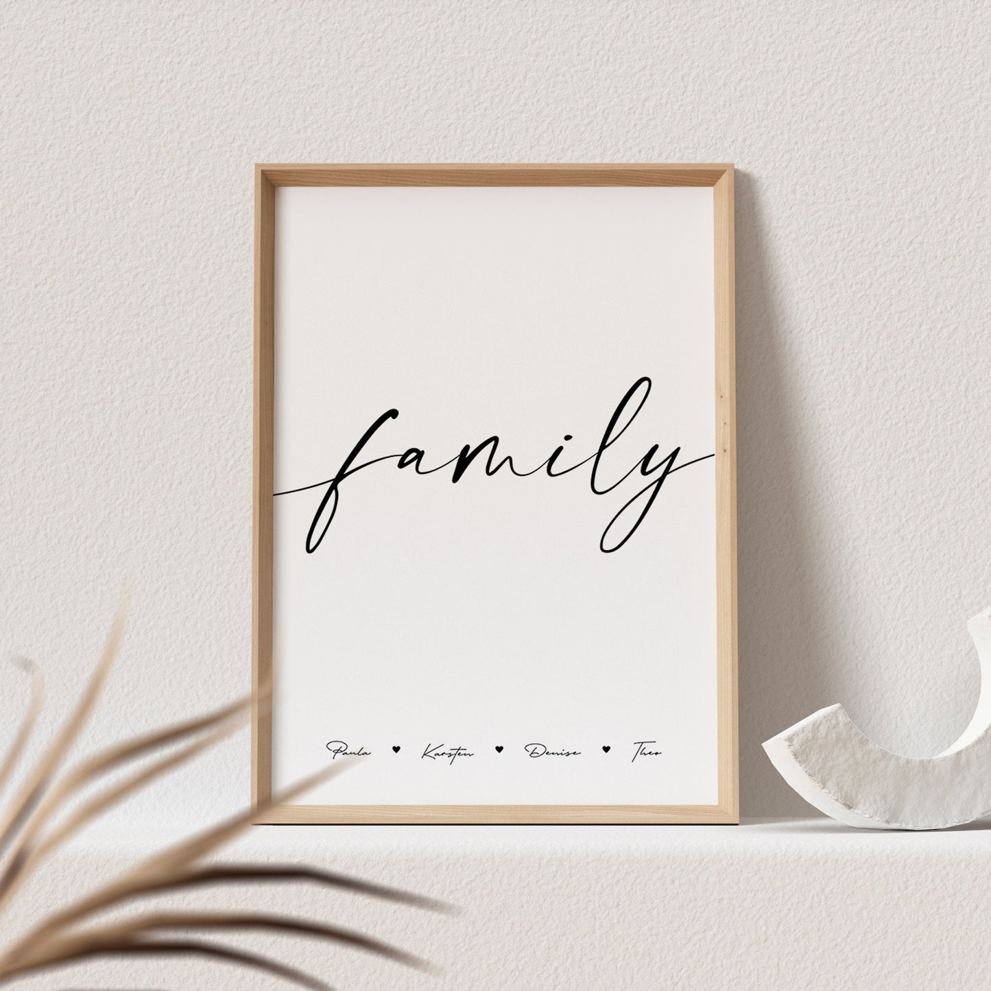 Family Poster Personalisiert Familienposter Familie Bild Hochformat Querformat Geschenk