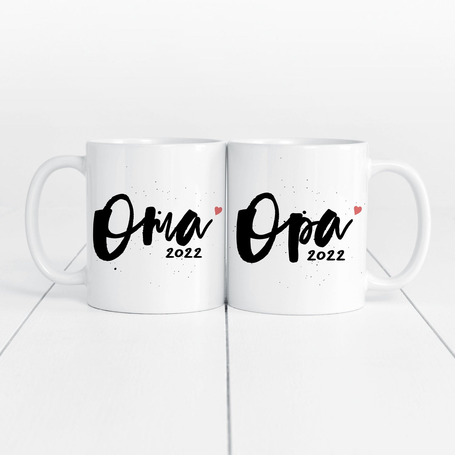 Tassenpaar Oma Opa 2022 Tasse Werdende Großeltern Großmutter Großvater Geschenk Schwangerschaft Verkünden