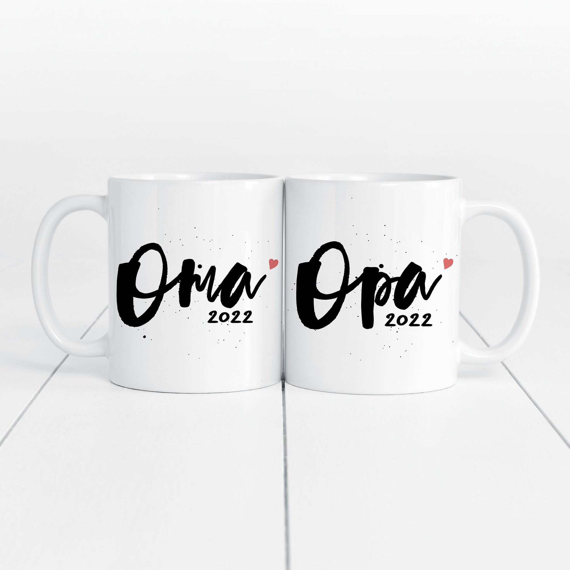 Tassenpaar Oma Opa 2022 Tasse Werdende Großeltern Großmutter Großvater Geschenk Schwangerschaft Verkünden