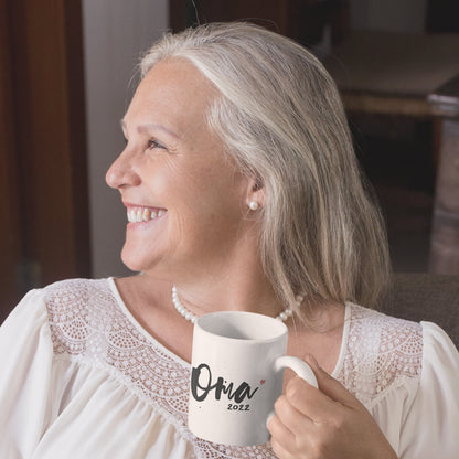 Tassenpaar Oma Opa 2022 Tasse Werdende Großeltern Großmutter Großvater Geschenk Schwangerschaft Verkünden