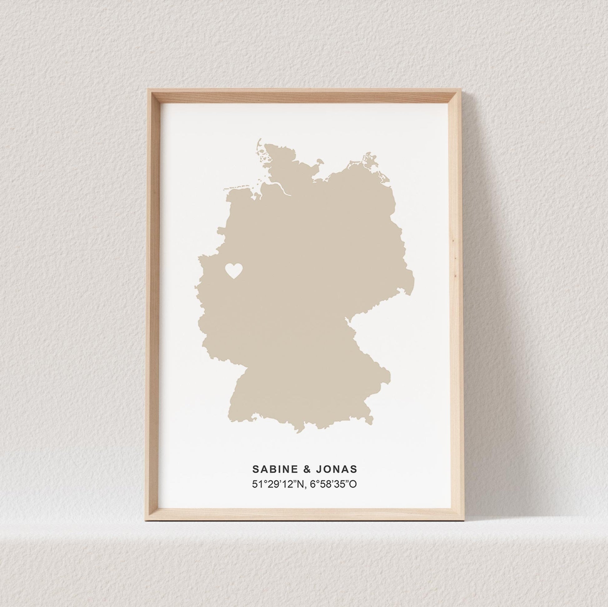 Hochzeitsposter Personalisierbar Koordinaten Deutschlandkarte Geschenk Jahrestag Hochzeitstag Hochzeitsgeschenk
