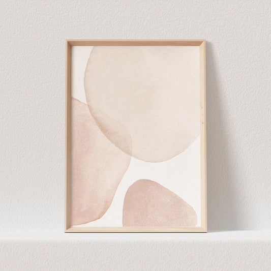 Boho Poster Beige Minimalistisch Print Abstrakter Kunstdruck Nordisches Bild Wandkunst Wanddeko