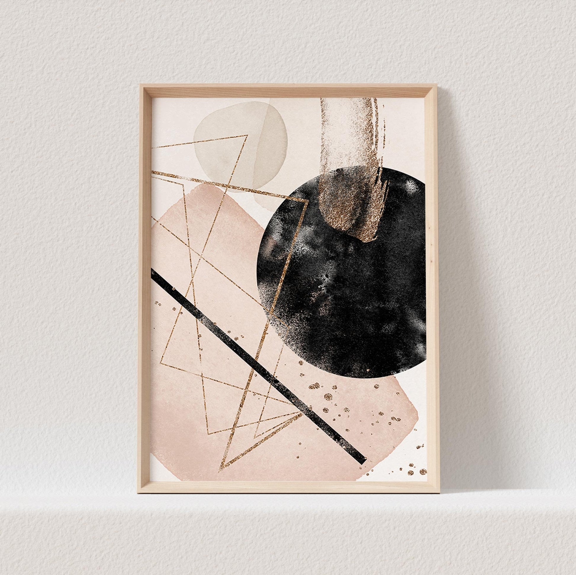 Boho Poster Beige Minimalistisch Print Abstrakter Kunstdruck Nordisches Bild Wandkunst Wanddeko