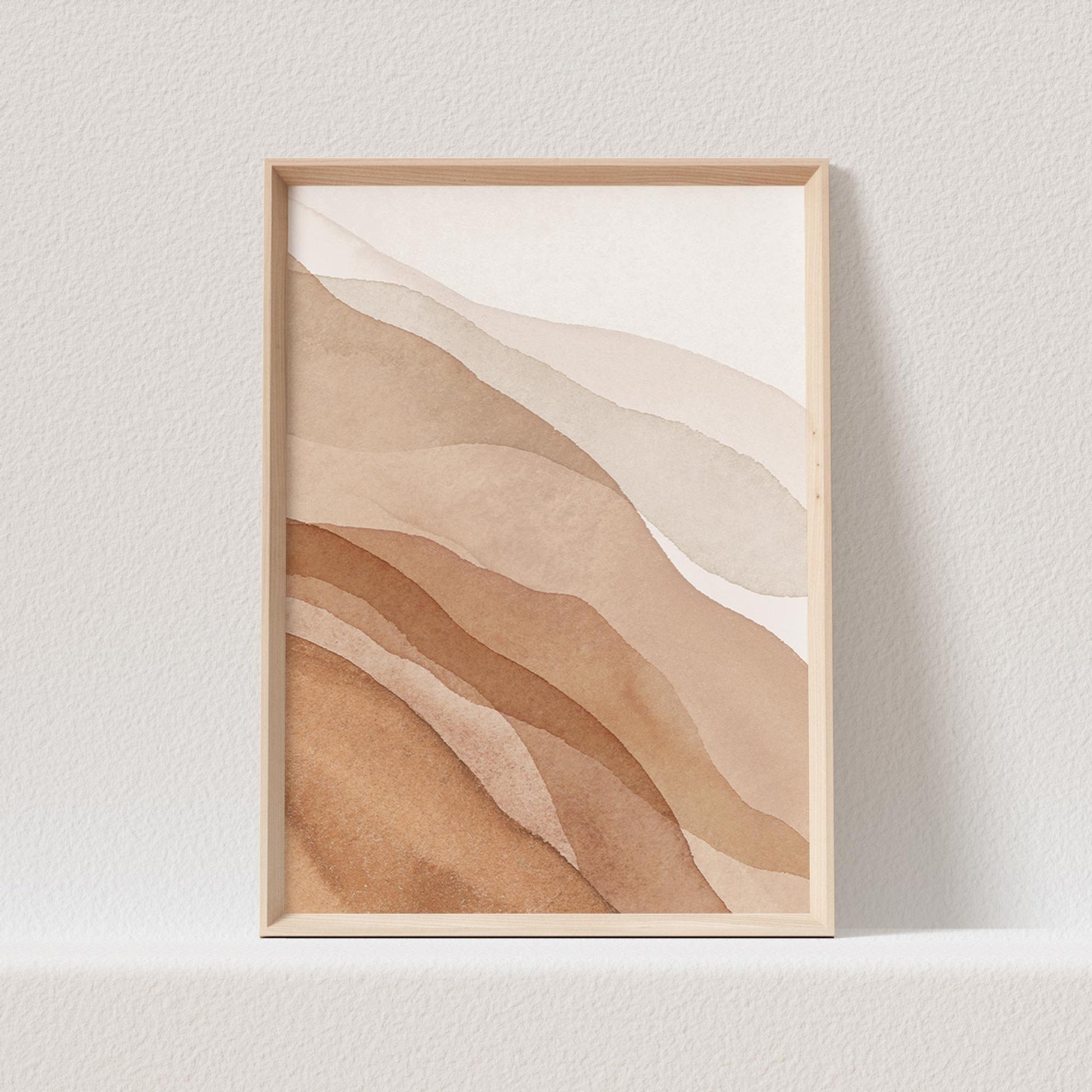 Boho Poster Beige Minimalistisch Print Abstrakter Kunstdruck Nordisches Bild Wandkunst Wanddeko