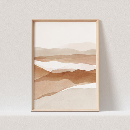 Boho Poster Beige Minimalistisch Print Abstrakter Kunstdruck Nordisches Bild Wandkunst Wanddeko