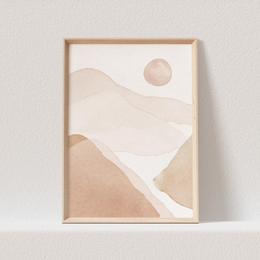 Boho Poster Beige Minimalistisch Print Abstrakter Kunstdruck Nordisches Bild Wandkunst Wanddeko