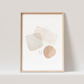 Abstrakte Kunst Poster Beige Boho Minimalistische Formen Print Bild Wandkunst Wanddeko