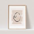 Boho Wanddekoration Abstrakter Kunstdruck in Beige Erdfarben Minimalistische Formen Print Bild Wandkunst Wanddeko