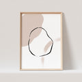 Boho Wanddekoration Abstrakter Kunstdruck in Beige Minimalistischer Print Bild Wandkunst Wanddeko