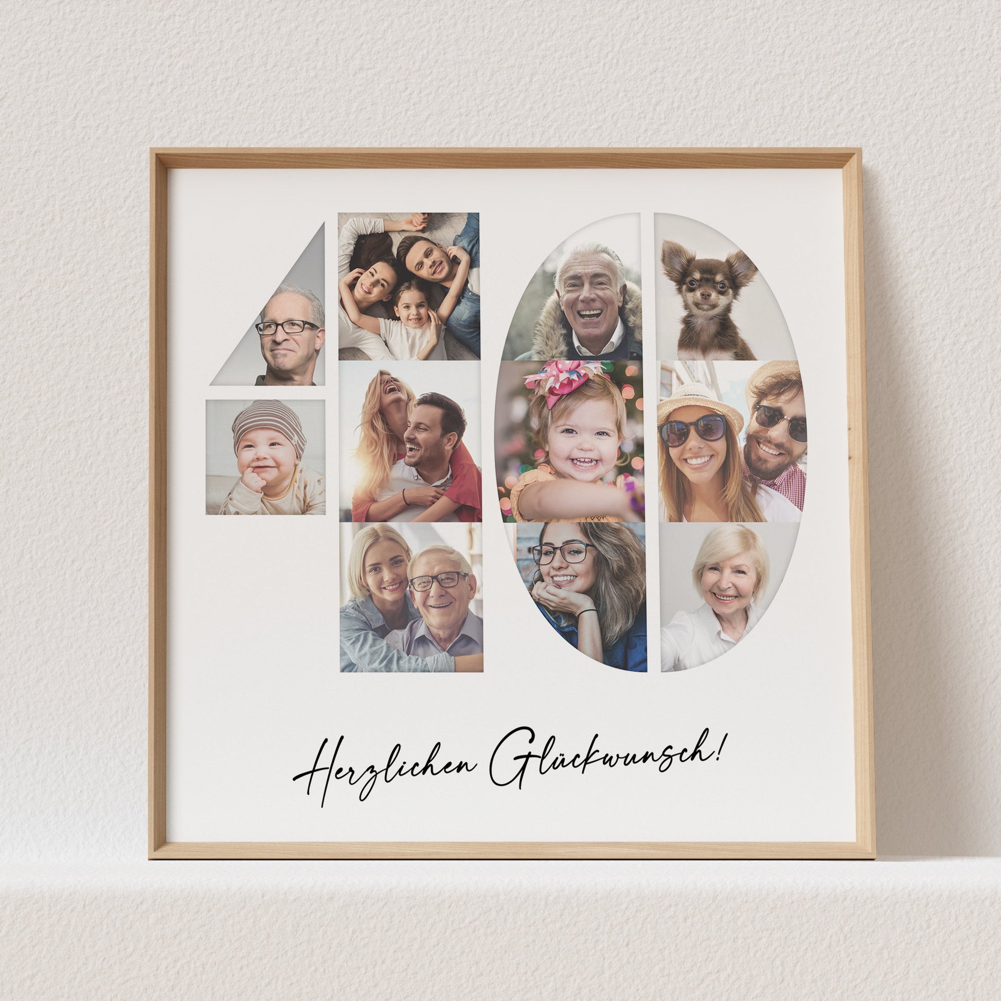 Foto Poster 40. Geburtstag Personalisiert Foto Collage Fotogeschenk 40. Geburtstag Print Geburtstagsgeschenk