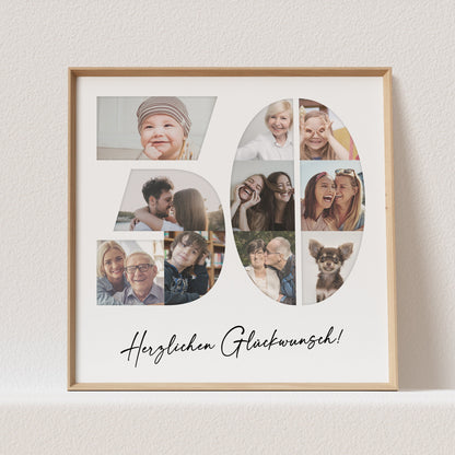 Foto Poster 30. Geburtstag Personalisiert Foto Collage Fotogeschenk 30. Geburtstag Print Geburtstagsgeschenk