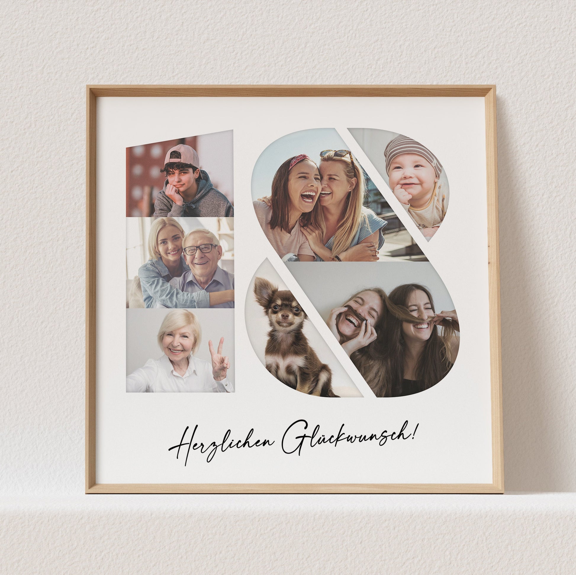 Foto Poster 18. Geburtstag Personalisiert Foto Collage Fotogeschenk 18. Geburtstag Print Geburtstagsgeschenk