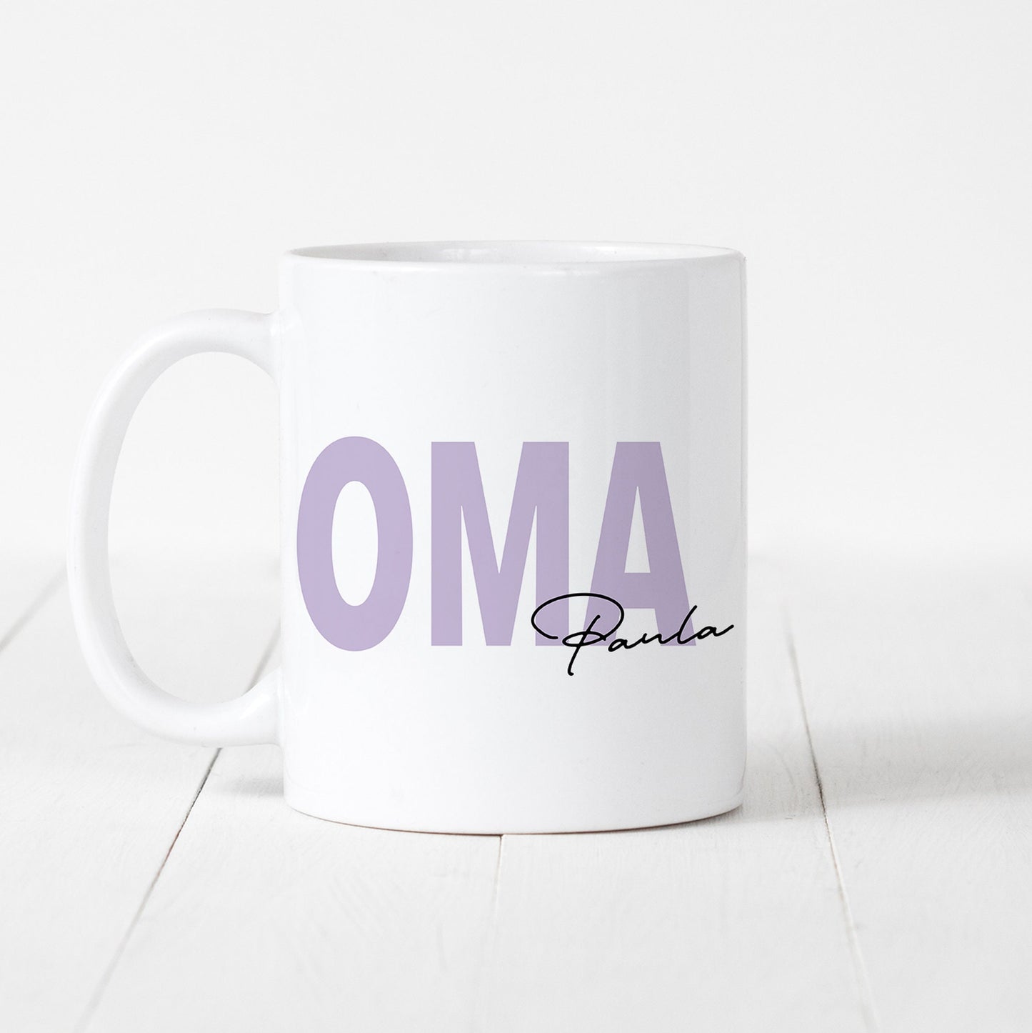 Oma Tasse Keramik Personalisiert mit Namen Verschiedene Farben Großmutter Geschenk Geburtstag Muttertag Muttertagsgeschenk