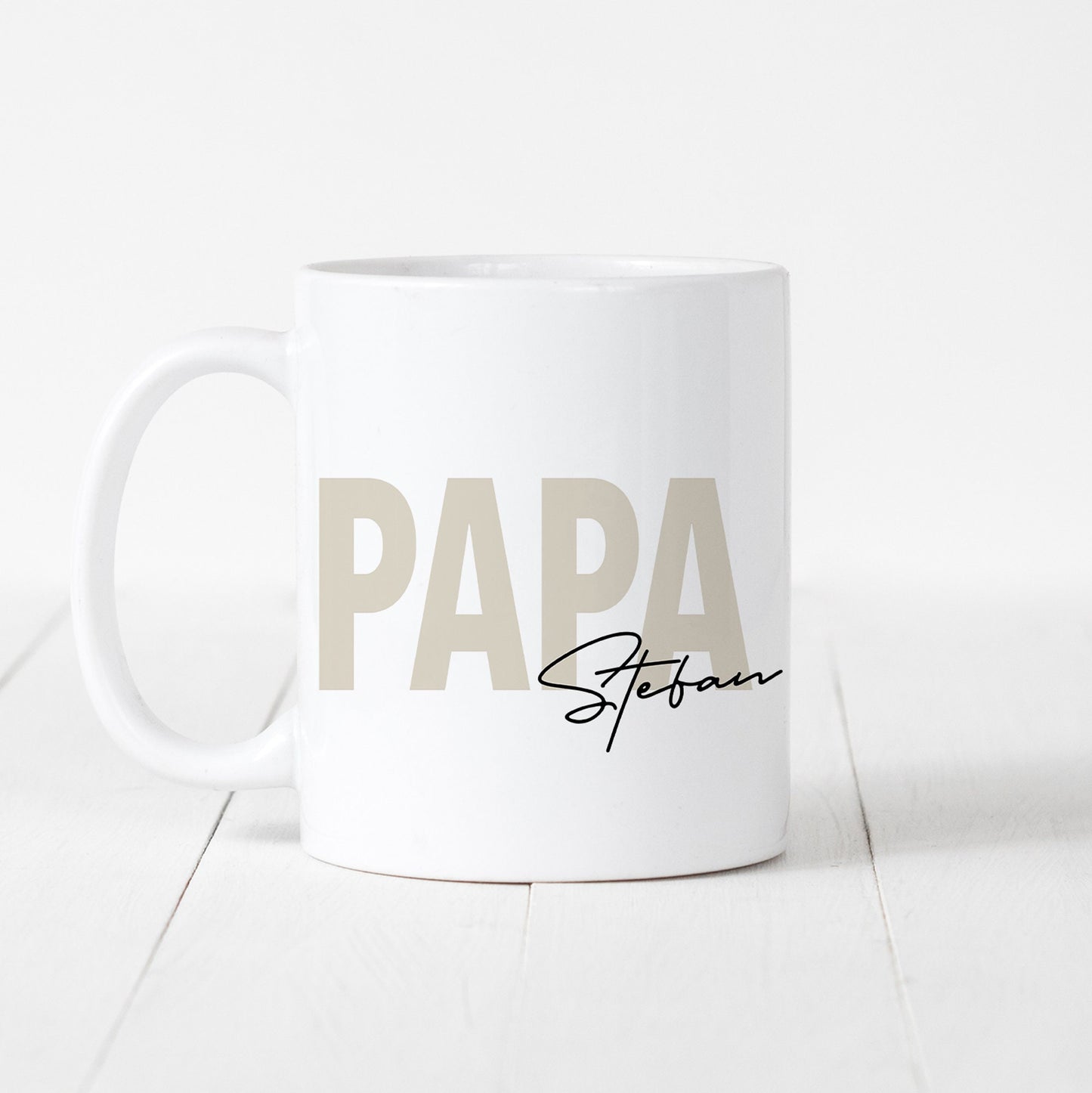 Papa Tasse Keramik Personalisiert mit Namen Verschiedene Farben Vater Geschenk Geburtstag Vatertag Vatertagsgeschenk
