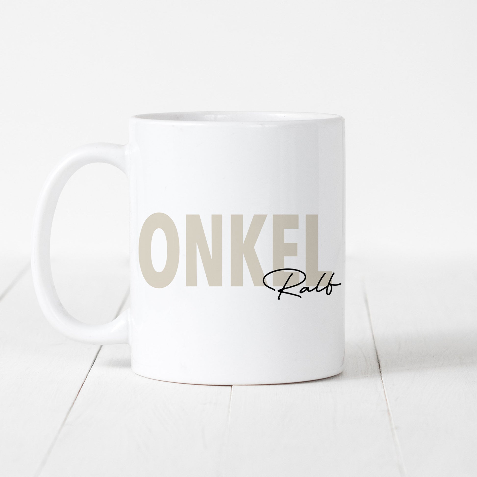 Onkel Tasse Keramik Personalisiert mit Namen Verschiedene Farben Onkel Geschenk Geburtstag