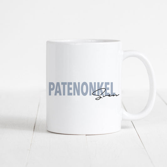 Patenonkel Tasse Keramik Personalisiert mit Namen Verschiedene Farben Patenonkel Geschenk Geburtstag