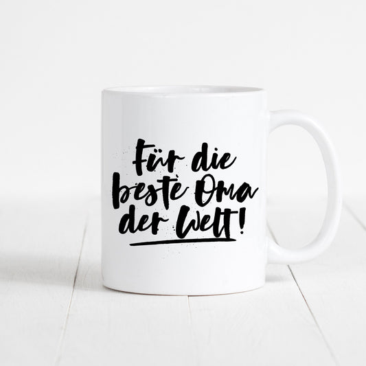 Für Die Beste Oma Der Welt Tasse Keramik Keramiktasse Enkelkind Großmutter Geschenk