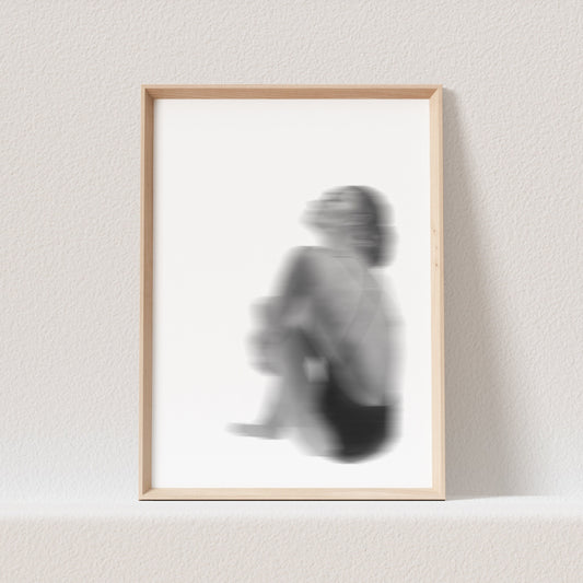 Frau im Badeanzug Bild Verschwommen Blurry Kunstdruck Poster Sinnliche Frau Erotisches Wandbild Wanddeko Print