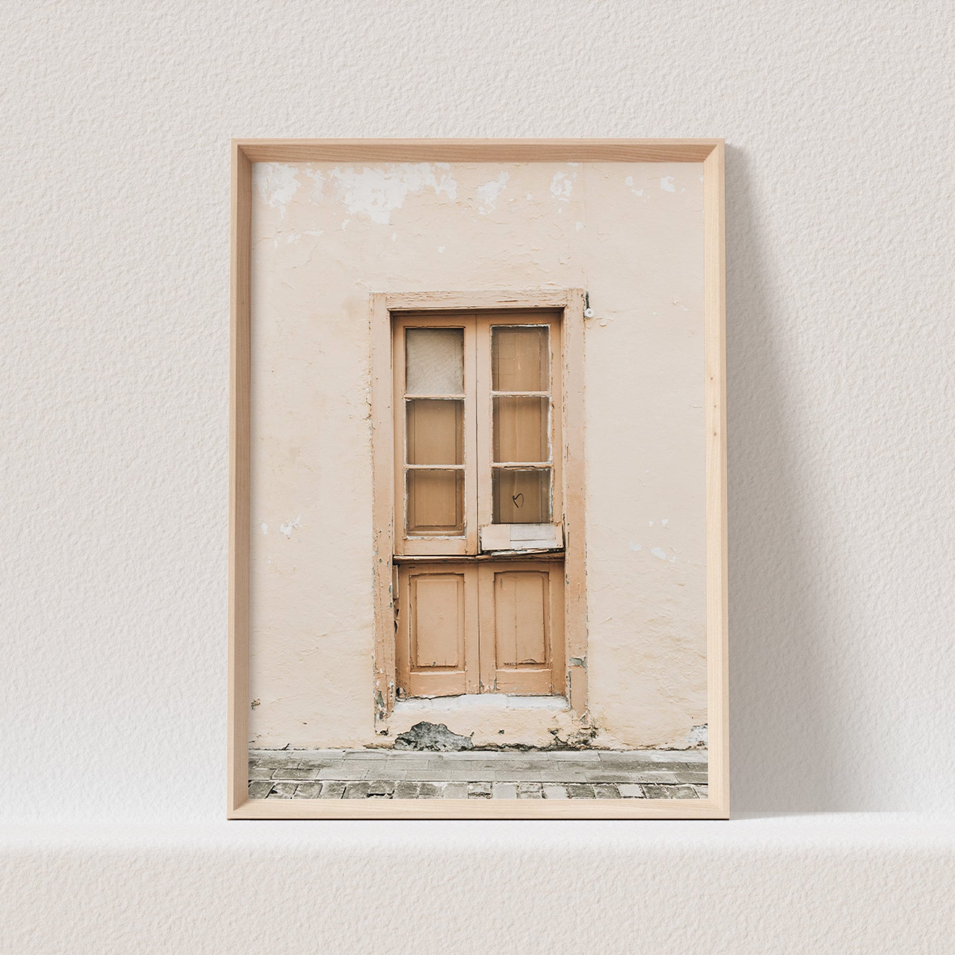 Fotografie "Alte Haustür" Fotokunst Poster Fotoposter Fotoprint Kunstdruck Beiges Bild Wanddeko Foto Wandbild Kunst