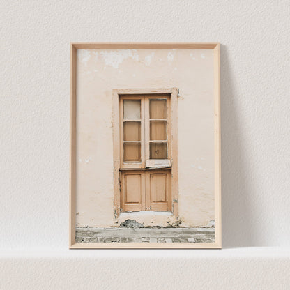 Fotografie "Alte Haustür" Fotokunst Poster Fotoposter Fotoprint Kunstdruck Beiges Bild Wanddeko Foto Wandbild Kunst