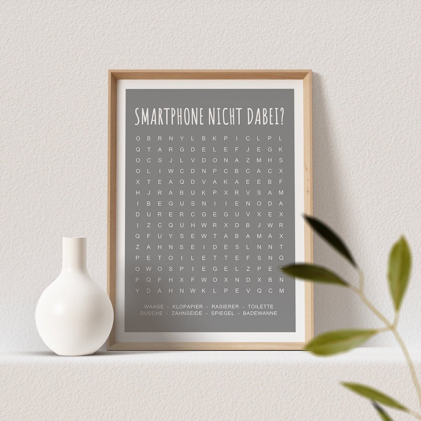 Suchsel Poster Farbig Badezimmer Suchbild Lustiges Rätsel Gäste WC Bild Toilette Gästebad Bad Geschenk zum Einzug