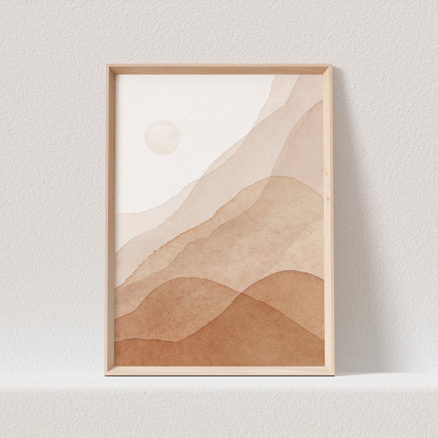 Boho Poster Beige Minimalistisch Print Abstrakter Kunstdruck Nordisches Bild Wandkunst Wanddeko