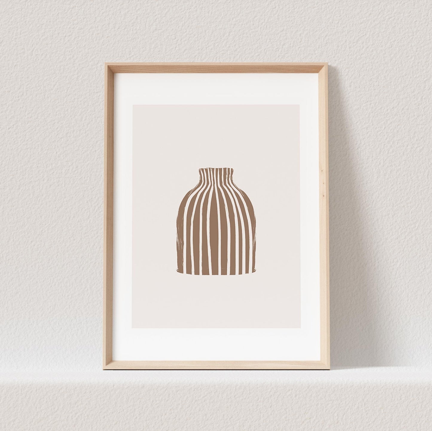 Boho Wanddekoration Poster Vase Abstrakter Kunstdruck in Beige Minimalistischer Print Bild Wandkunst Wanddeko