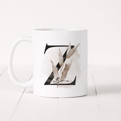 Tasse Personalisiert Namenstasse Buchstabentasse Buchstabe Name Blumen Floral Namensgeschenk