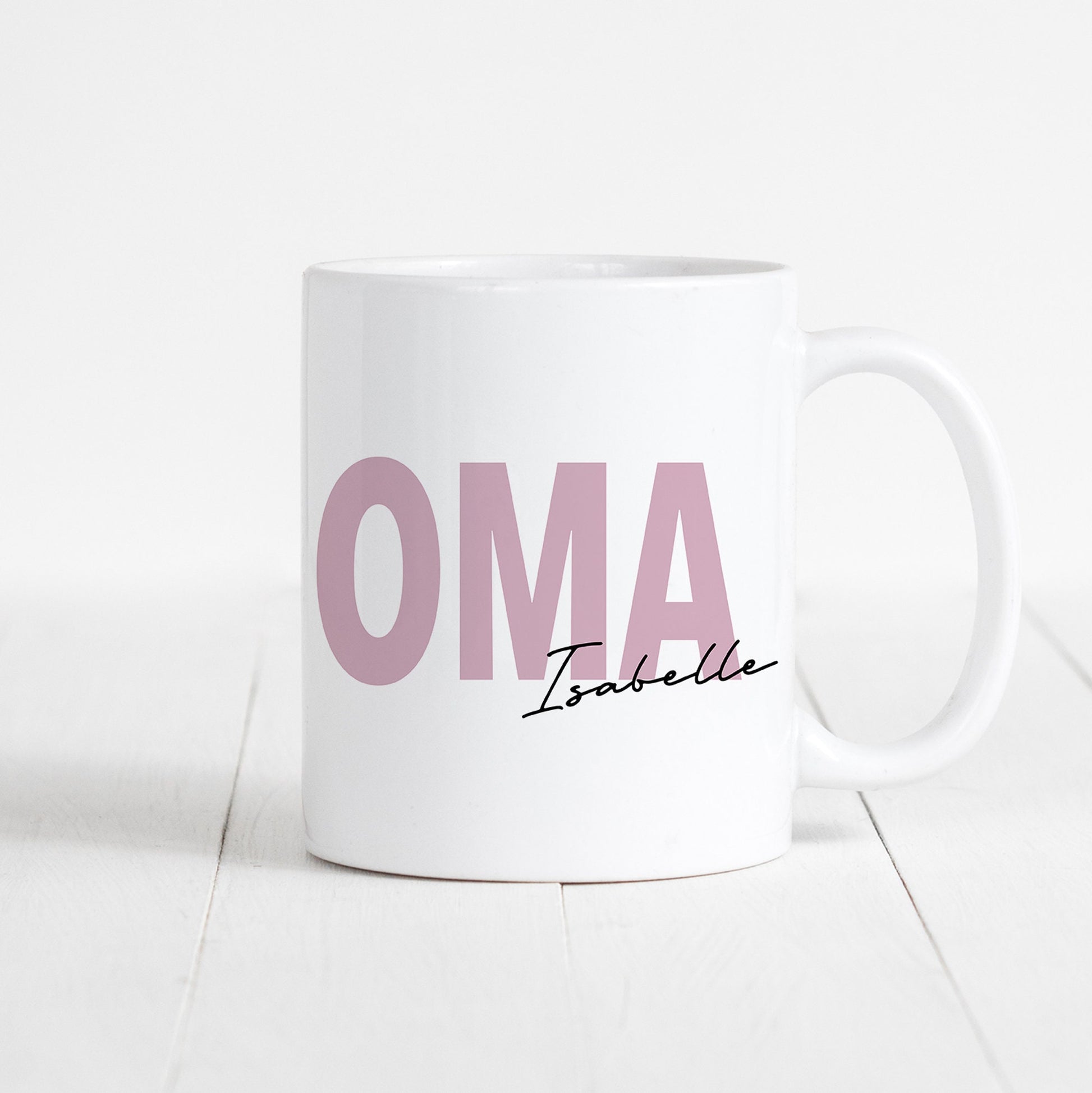 Oma Tasse Keramik Personalisiert mit Namen Verschiedene Farben Großmutter Geschenk Geburtstag Muttertag Muttertagsgeschenk