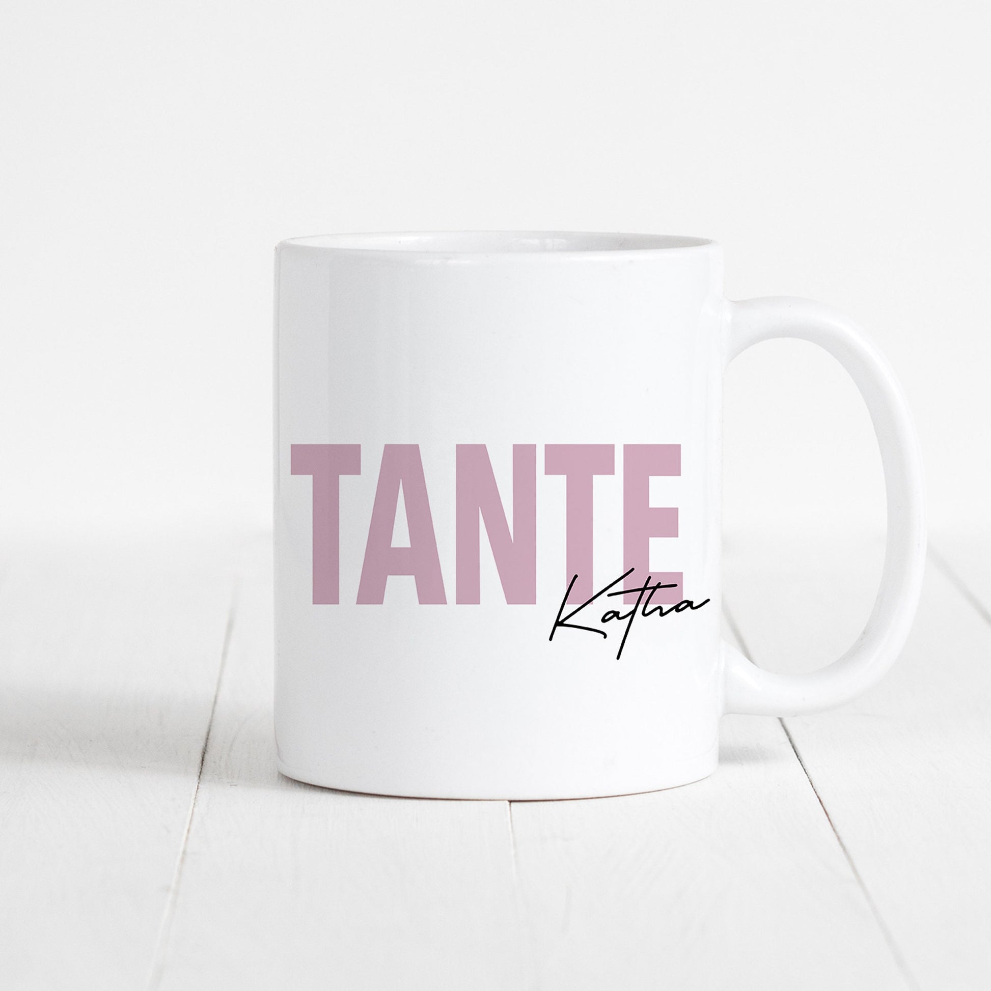 Tante Tasse Keramik Personalisiert mit Namen Verschiedene Farben Tabte Geschenk Personalisiert Geburtstag