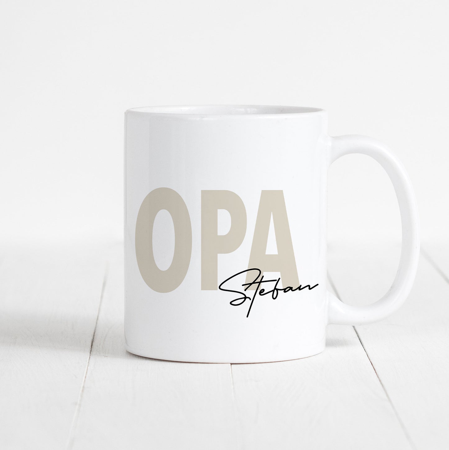 Opa Tasse Keramik Personalisiert mit Namen Verschiedene Farben Großvater Geschenk Geburtstag Vatertag Vatertagsgeschenk