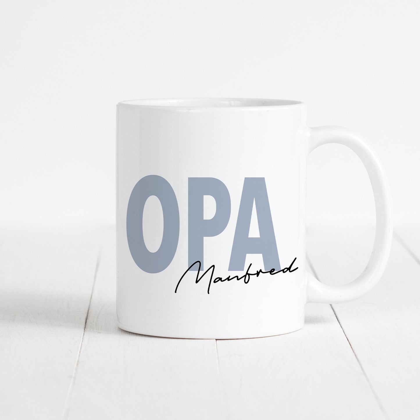 Opa Tasse Keramik Personalisiert mit Namen Verschiedene Farben Großvater Geschenk Geburtstag Vatertag Vatertagsgeschenk