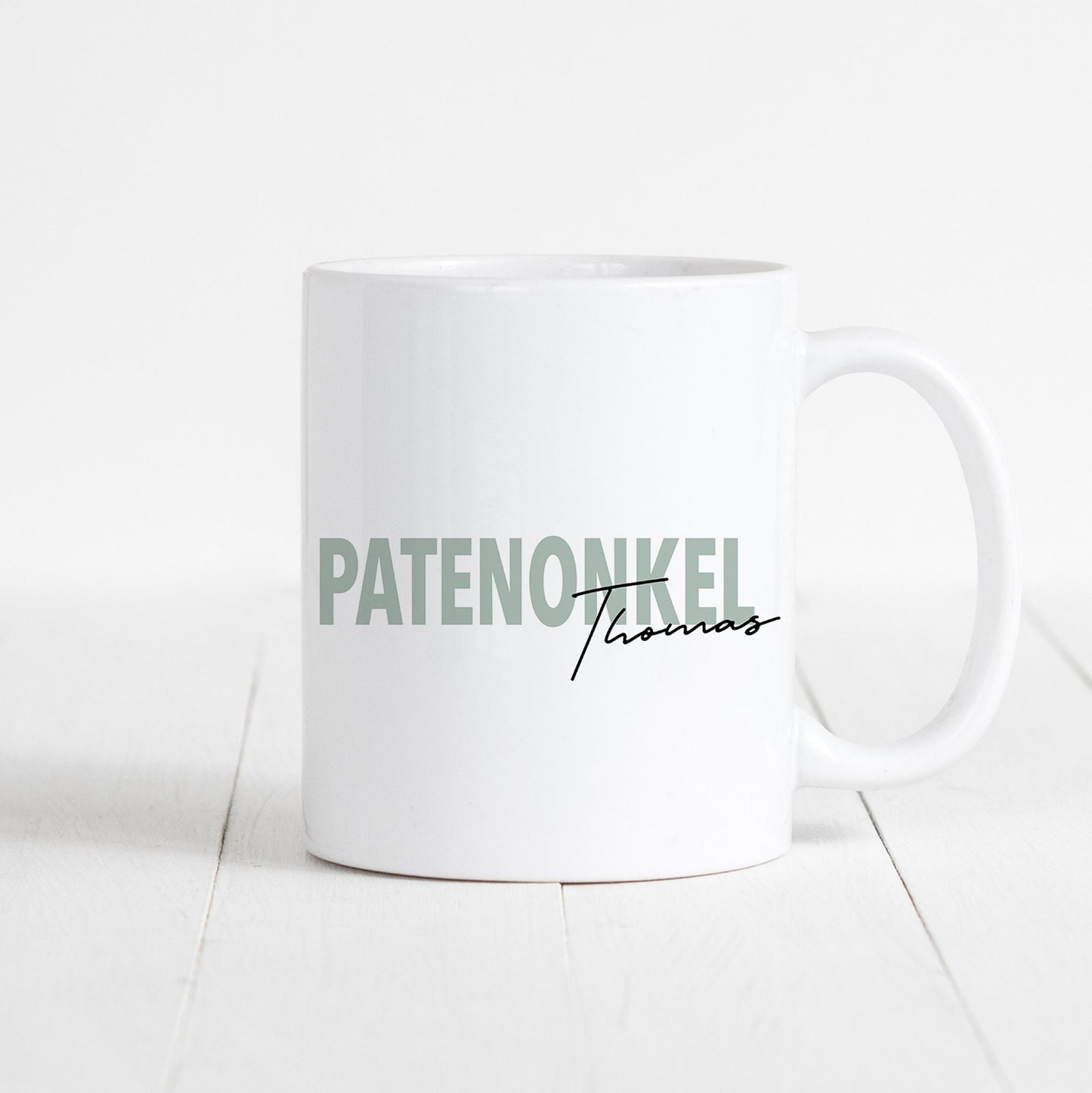 Patenonkel Tasse Keramik Personalisiert mit Namen Verschiedene Farben Patenonkel Geschenk Geburtstag
