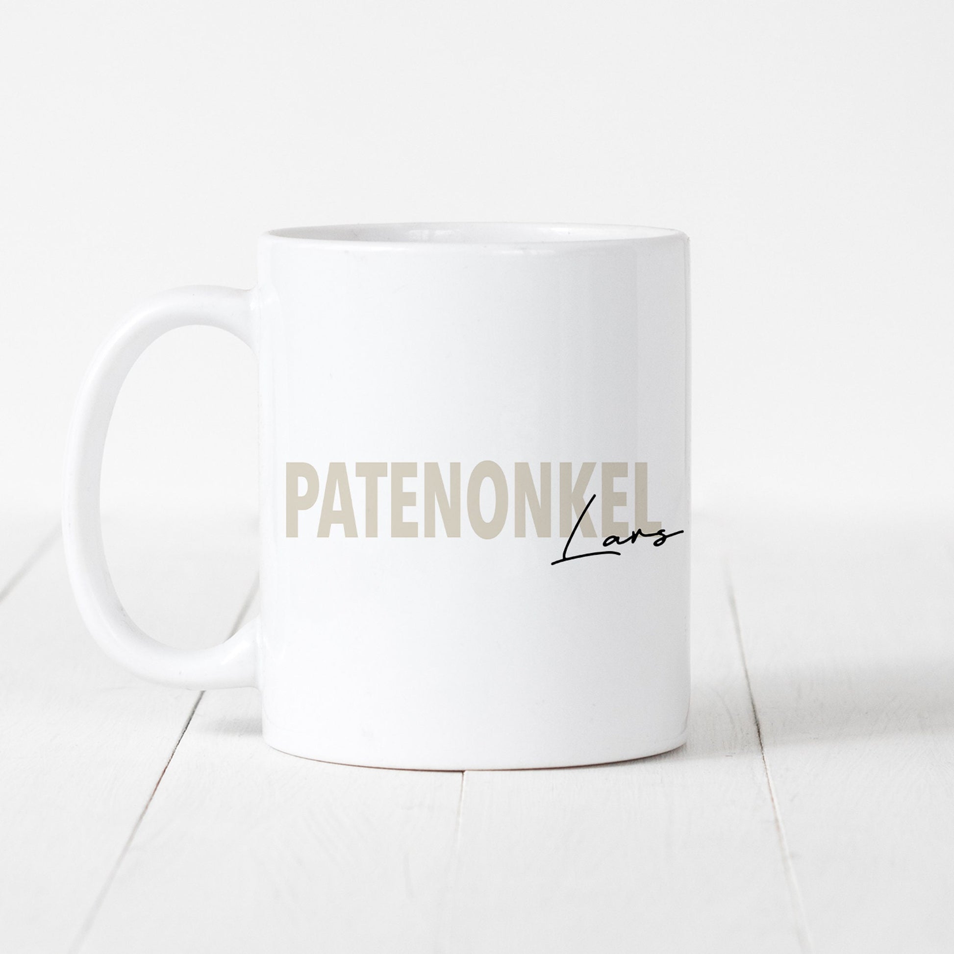 Patenonkel Tasse Keramik Personalisiert mit Namen Verschiedene Farben Patenonkel Geschenk Geburtstag