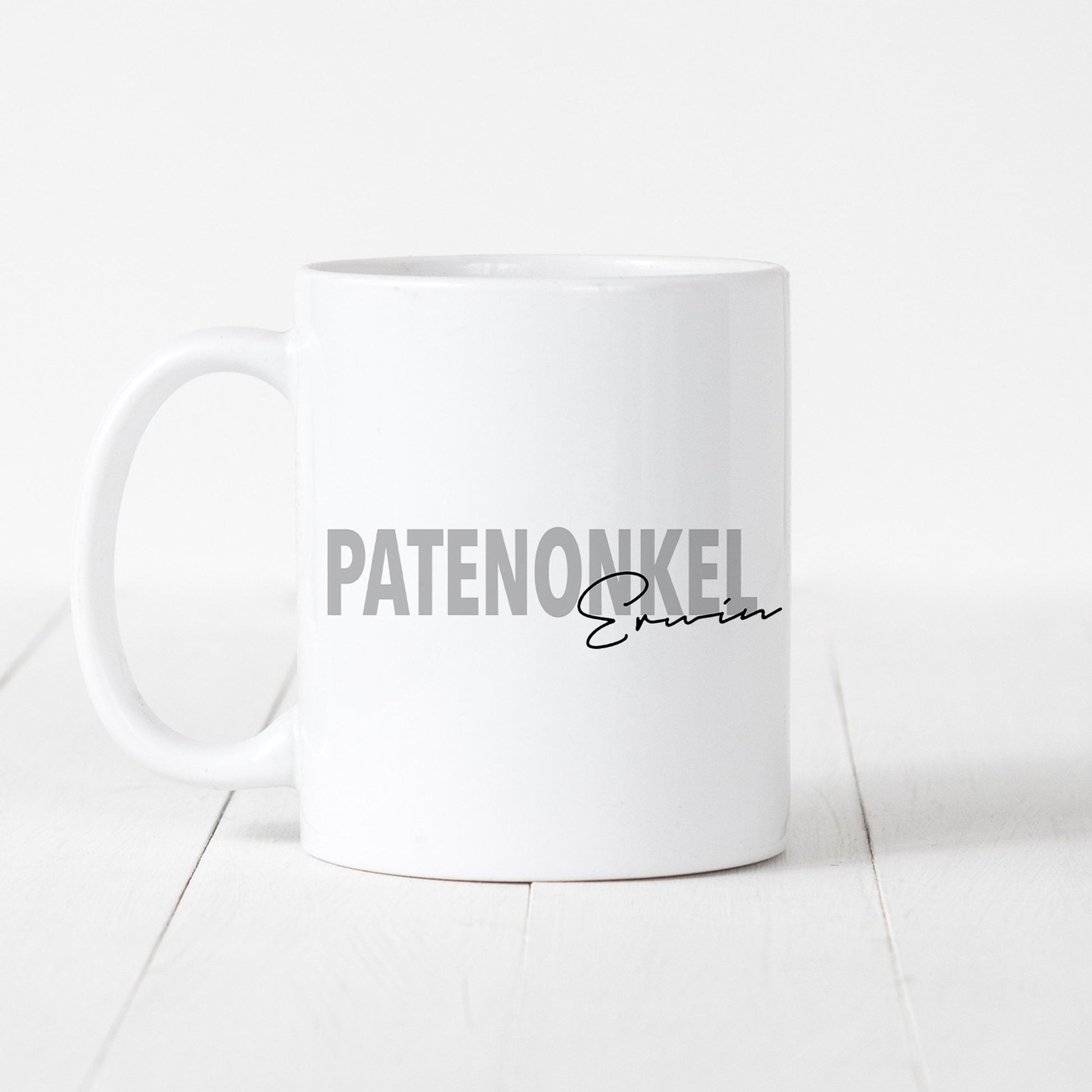 Patenonkel Tasse Keramik Personalisiert mit Namen Verschiedene Farben Patenonkel Geschenk Geburtstag