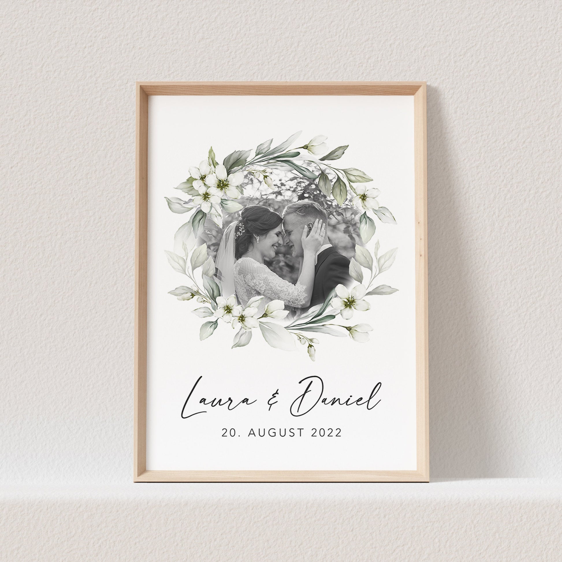 Hochzeitsposter Personalisiert mit Foto Poster Fotoposter Geschenkidee Zur Hochzeit Hochzeitstag Geschenk Hochzeitsgeschenk (OHNE RAHMEN)